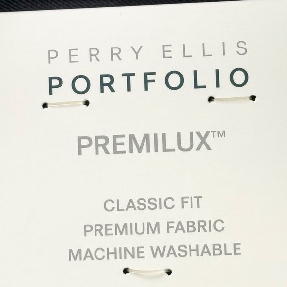 Perry Ellis Portfolio Men's Premilux Twilight Navy Classic Dress Pants 42x32 NWT - Picture 5 of 11